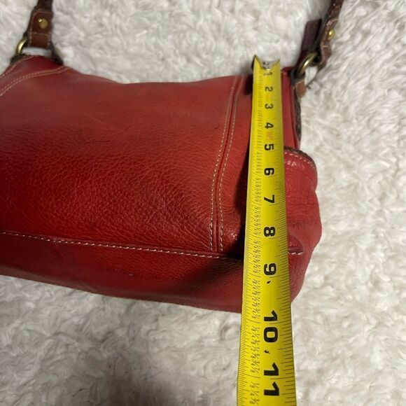 Red Leather Shoulder Bag - Picture 14 of 16